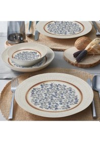 Resim Porselen Atina 24 Parça Yemek Seti Reaktif Kapalı Kutu Dg 22153 Krem 