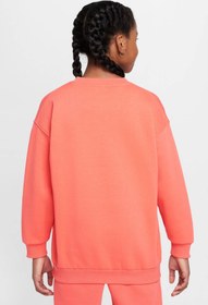 Resim Nike Sportswear Club Flee Turuncu Kız Çocuk Sweatshirt 