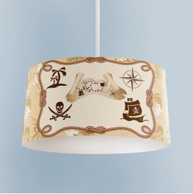 Resim MASAL ODAM BEBEK VE ÇOCUK ODASI Korsan Kuru Kafa Çerçeveli Avize 