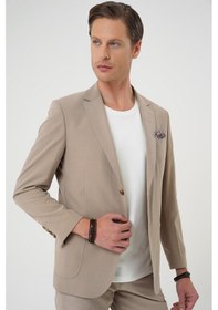 Resim Efor Slim Fit Torba Cep Spandex Karışımlı Casual Bej Ceket C 714 Bej 