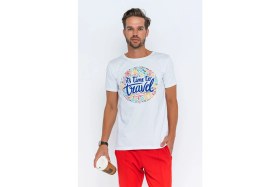 Resim XCLSV Sport It's Time To Travel Baskılı Kamp Tişörtü 