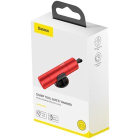 Resim Baseus Sharp Tool Serisi Oto Cam ve Emniyet Kemeri Kesici Güvenlik Aparatı - Kırmızı 