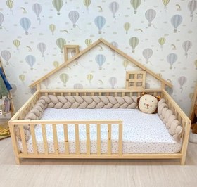 Resim Markaawm Ahşap Karyola Montessori Çocuk Yatak Yeliz 100X200 