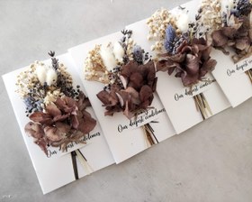 Resim Mini Buketli Mesaj Kartı - 5 mini buket+kutu / 10cm*15cm 