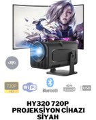 Resim HALL BREATHE Kablosuz 720P Projeksiyon Cihazı Bluetooth Destekli Siyah 