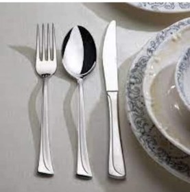 Resim Nehir Maksi Saten 6 Kişilik 36 Parça Çatal Kaşık Bıçak Takımı Inox 