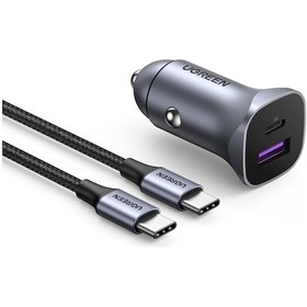 Resim Ugreen 30w Qc Pd Alüminyum Araç Çakmaklık Şarj Cihazı 1xusb-c, 1xusb-a, Gri, 40858 