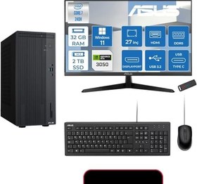 Resim Asus Expertcenter P500MV Intel® Core™ Ultra 7 240H 5.2ghz Aı 32GB Ddr5 2tb SSD 27"120Hz 6GB/RTX3050 WIN11PRO Mini Tower Masaüstü Bilgisayar E724016512B0D23P14+ZETTAUSBBELLEK 
