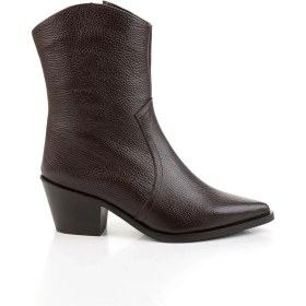 Resim Kahve Hakiki Deri Kadın Bot & Bootie K02140000403 Kahve 