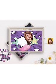 Resim Bk Gift Kişiye Özel Deniz Kızı Karikatürlü 1000 Parça Profesyonel Puzzle-1 