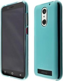 Resim caseroxx PEAQ PSP 400 ile uyumlu koruyucu kılıf, açık mavi TPU kılıf, esnek kauçuktan darbeye dayanıklı cep telefonu kılıfı, kenar korumalı, tam uyumlu ve sağlam günlük kullanım için 