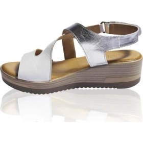 Resim Bueno Shoes Kemerli Deri Kadın Dolgu Topuk Sandalet 9L3306 