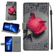Resim Wondernest Yuvaları Yatay Uyumlu Tutucu Toka Renkli Premium Pu Manyetik Kılıf Kart İphone 13 Sc Deri Çizim 