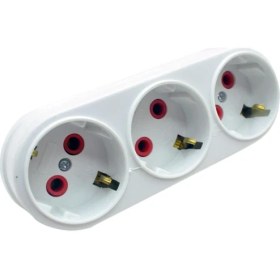 Resim Ay-Ka Üçlü (3Lü) Golyat Topraklı Fişli Priz I Tip 