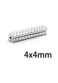 Resim 50 Adet Çap 4mm X Kalınlık 4mm Yuvarlak Süper Güçlü Neodyum Mıkna 