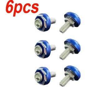 Resim Cloudstore 6lı M6x20 Mat Alüminyum Vida Ve Rondela Seti - Motosiklet Aksesuar 