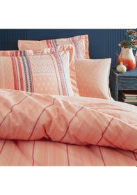 Resim Yataş Bedding Pamena Ranforce Nevresim Takımı Somon Tek Kişilik (507299703) 