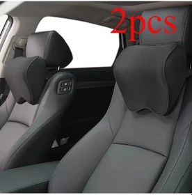 Resim Chuangyinshop 2 Adet Sürücü Boyun Yastığı Memory Foam Başlık Pedi Yıkanabilir Kılıflı 