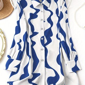 Resim Kadınlar İçin Şık Çiçek Baskılı Uzun Kollu Gömlek - Günlük Polyester, Düğmeli ve Yaka, Makinede Yıkanabilir - İlkbahar & Sonbahar İçin İdeal 