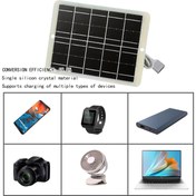 Resim Taşınabilir güneş paneli, 3W5V güneş şarj cihazı, USB portlu, monokristal silikon güneş paneli, taşınabilir güç kaynağı ve cep telefonları için uygun, kampçılık, el fenerleri, spor kameralar ve küçük fanlar için ideal seçim 