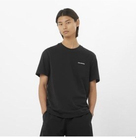 Resim Salomon Logo Tee M Deep Black// Erk T-shırt Lc2526200 Siyah 
