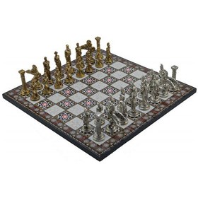 Resim Gifthome Metal Satranç Takımı-seti büyük pegasus Figürlü parlak v 