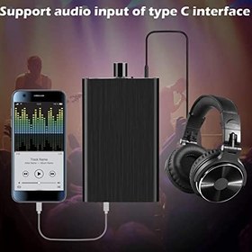 Resim Lazmin112 Kulaklık Amplifikatörü, 3,5 mm Stereo Kulaklık Amplifikatör Kulaklık Ses Çıkışı Bas Geliştirme ile 