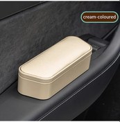 Resim Xuweiwei Universal Ayarlanabilir Araç Kolçak Saklama Kutusu Beige Konfor Ve Güvenlik İçin Abs Plastik İç Kapı Organizeri 