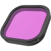 Resim Mor Filtre-gopro Hero 9 Için Su Geçirmez Kılıf Filtre Siyah Konut Kapak Dalış Kırmızı/pembe/eflatun Lens Filtresi Hero9 Eylem Kamera Aksesuarları 