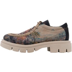 Resim Dogo Kadın Vegan Çok Renkli Loafer - The Model Book of Calligraphy Tasarım 