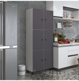 Resim Kenzlife Mutfak Dolabı Tahiri Gribyz 188 80 37 Çok Amaçlı Dolap Arkalıklı 