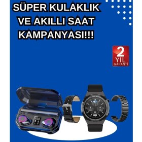 Resim Hobilinka Yeni Nesil Kampanyası Bluetooth Bağlantılı Akıllı Saat ve Kablosuz Kulaklık Dijital Gösterge 