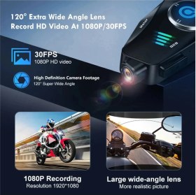 Resim Fantastik Store Q28 Motosiklet Kask Bluetooth Kulaklık 1080P Kamera Interkom Kulaklık Su Geçirmez Intercom - Lisinya 