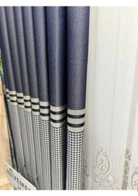 Resim Nivemeshome Didim Ft671537 V-502 Lacivert 1/3 Sık Pileli Fon Perde Apm Lacivert 