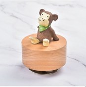 Resim Createtech Ahşap Oktav-maymunlar Müzik Kutusu Yuvarlak, Unik Koleksiyon Ahşaplar 