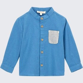 Resim Orıgınal Marınes Bebekler İçin Uzun Kollu Gömlek 342533055 Mavi 