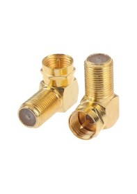 Resim electroon F Konnektör L 90 Derece Gold - 5Adet 