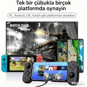 Resim Trendooze Jet Black Kablosuz Bluetooth Oyun Kumandası - Nintendo Switch, Android, İos, Pc Uyumlu, Ergonomik Tasarım, Hızlı Yanı 