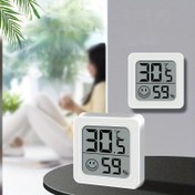 Resim 1 adet Dijital Higrometre Termometre, Mini Elektronik Kapalı Oda ve Araba Sıcaklık Nem Monitörü, Pil Dahil, Tek Kullanımlık, Yetişkin, Plastik, Düğme Pil ile Çalışır 