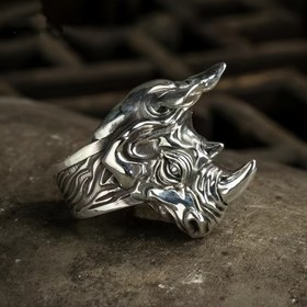 Resim 1 Adet Erkekler İçin Gergedan Boynuzu Kendini Savunma Yüzüğü - Sahte Hırsızlık Özellikli Aksesuar, Taktiki Hayatta Kalış Bileziği Şiddetsiz Kenarlarıyla Günlük, Çim, Koşu, Outdoor iç Uyumlu (Tek Baş İmalatları iç in Ideal hediye) Daya 