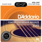 Resim D'Addario EXP15 Coated Phosphor Bronze Akustik Gitar Teli (10-47) 