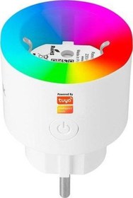 Resim S-Link Swapp Sl-03 16A Akım Korumalı Akıllı Priz Rgb Işıklı 2.4 G Wifi Sarfiyat Ölçümleme Tuya Deste 