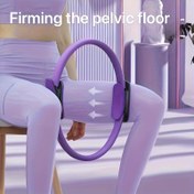 Resim 1 adet Mor/Siyah Yoga Pilates Fitness Halkası - Tüm Beceri Seviyeleri için Polipropilen Vücut Esneme ve Güçlendirme Ekipmanı 
