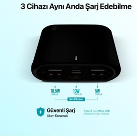 Resim Ttec PowerSlim Duo 10.000mAh Taşınabilir Şarj Aleti / Powerbank 
