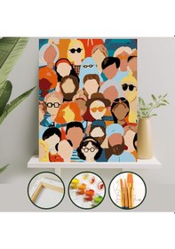 Resim Sayılarla Boyama Tuval Seti 40x50 Cm - İnsanlar 