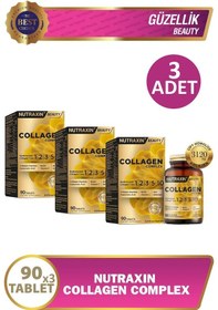Resim Nutraxin Collagen Complex Tip 1-2-3-5-10 3120 Mg 90 Tablet 3 Adet 