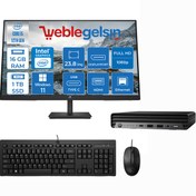 Resim Hp Elite Mini 600 G9 Intel Core I5 12500T 16GB 1TB SSD Windows 11 Pro 23.8 inç Monitör Mini Bilgisayar 64J14EAMMP07 