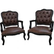 Resim 3A Mobilya Buffalo Dark Brown Real Leather Berjer 