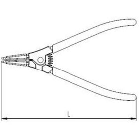 Resim Izeltaş Dış Segman Pense Eğri 275Mm 