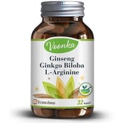 Resim Voonka Ginseng, Ginkgo ve L-Arjinin İçeren Takviye Edici Gıda 32 Kapsül 